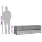 vidaXL Lit de salon d'extérieur avec coussins Gris Résine tressée