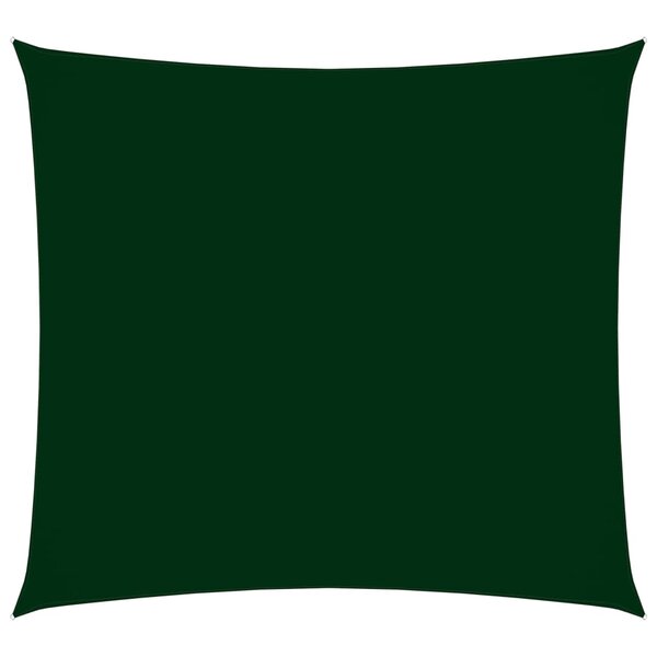 vidaXL Voile de parasol tissu oxford carré 4x4 m vert foncé