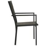 vidaXL Chaises de jardin lot de 2 Textilène acier Gris et anthracite