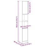 vidaXL Armoire de salle de bain Chêne sonoma 30x30x183 5 cm Aggloméré