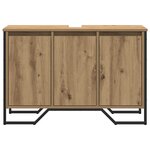 vidaXL Meuble sous évier Chêne artisanal 91x35x60 cm Bois d'ingénierie