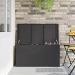 vidaXL Boîte de Rangement Extérieure Noir 100 x 50.5 x 50 cm