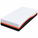 vidaXL Matelas Blanc et Gris 80 x 160 cm Mousse à Mémoire
