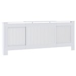 vidaXL Cache-radiateur MDF Blanc 205 cm