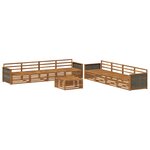 vidaXL Ensemble de canapés d'extérieur 9 Pièces Naturel