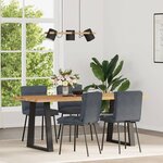 vidaXL Chaises à manger lot de 4 Gris foncé Velours