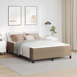 vidaXL Lit avec matelas Cappuccino 140 x 190 cm Faux cuir