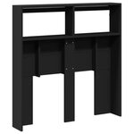 vidaXL Armoire tête de lit avec LED noir 100x17x102 cm