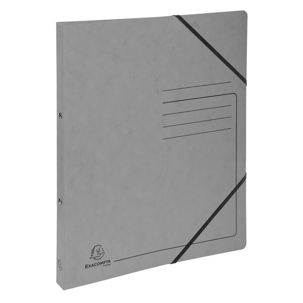 Classeur 2 Anneaux 15mm Carte Lustrée Imprimée - A4 - Gris - X 10 - Exacompta