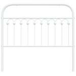 vidaXL Tête de lit métal blanc 100 cm