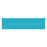 vidaXL Coussin de banc de jardin turquoise 200x50x4 cm tissu