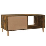 vidaXL Table basse chêne fumé 89 5x50x40 cm bois d'ingénierie