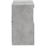 vidaXL Buffet avec lumières LED gris béton 81x37x67 cm