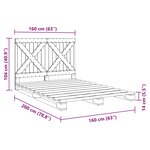 vidaXL Cadre de lit sans matelas avec tête de lit 160x200 cm