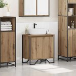 vidaXL Cabinet de Lavabo avec stockage Chêne artisanal 60 x 35 x 60 cm