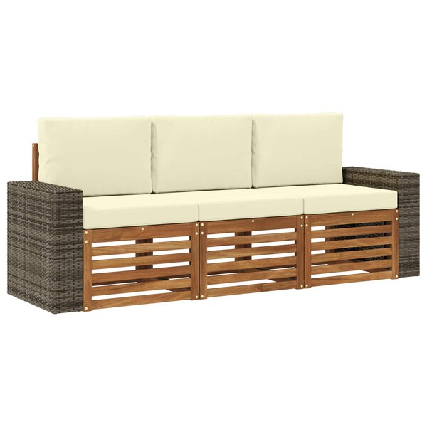 vidaXL Ensembles de canapés 3 pc Bois d'Acacia Massif