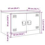 vidaXL Table basse blanc 67x50x44 cm acier