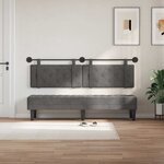 vidaXL Tête de lit suspendue Gris foncé Velours
