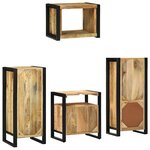 vidaXL Ensemble de mobilier de salle de bain avec étagère 4 Pièces