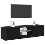 vidaXL Meuble TV Chêne noir 140 x 38 5 x 36 cm Bois d'ingénierie