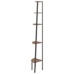 vidaXL Étagère d'angle 5 niveaux Marron foncé et noir 45 5x31 5x180 cm