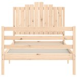 vidaXL Cadre de lit et tête de lit 100x200 cm bois massif