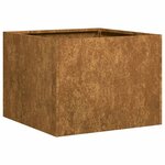 vidaXL Jardinière rouillé 40x40x30 cm acier inoxydable
