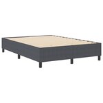 Lit box spring vidaXL Gris foncé 140x200 cm Tissu côtelé