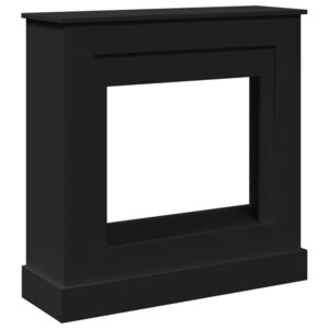 VidaXL Cadre de cheminée noir 90x30x90 cm bois d'ingénierie