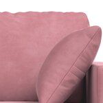 vidaXL Canapé 2 Pièces Rose 228 x 78 x 80 cm Velours