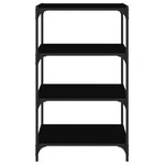 vidaXL Bibliothèque Noir 60x33x100 cm Bois d'ingénierie et acier