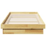 vidaXL Cadre de lit sans matelas 90x200 cm bois massif de chêne