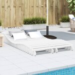 vidaXL Chaises longues lot de 2 blanc 205x60x31 5cm bois massif de pin