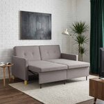 vidaXL Canapé-lit escamotable Taupe Tissu