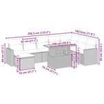 vidaXL Salon de jardin avec coussins 9 Pièces beige résine tressée