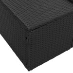 vidaXL Sofa de jardin 2 places avec coussins en polyrotin noir