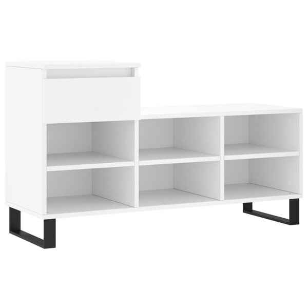 vidaXL Armoire à chaussures Blanc 102x36x60 cm Bois d'ingénierie