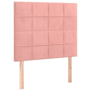 vidaXL Tête de lit Rose 90x5x118/128 cm Velours