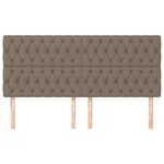 vidaXL Tête de lit Taupe 180x7x118/128 cm Tissu