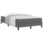 vidaXL Lit à ressorts avec matelas Gris foncé 120 x 190 cm tissu
