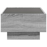 vidaXL Table basse avec LED sonoma gris 70x50x30 cm bois d'ingénierie