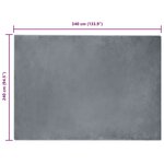 vidaXL Tapis en Fourrure Synthétique de Lapin Anthracite 240 x 340 cm