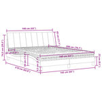 vidaXL Lit avec matelas gris foncé 160x200 cm velours