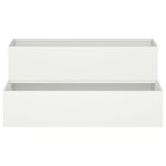 vidaXL Pot de jardin 2 niveaux 100x60x45 cm Acier blanc