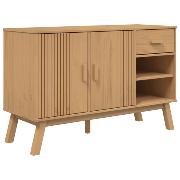 vidaXL Buffet OLDEN marron 114x43x73 5 cm bois massif de pin