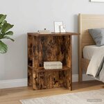 vidaXL Table basse 2 Pièces Chêne fumé 40 x 30 x 49 cm Bois d'ingénierie