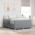 vidaXL Cadre de lit Autre Gris clair 140 x 200 cm tissu
