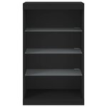 vidaXL Buffet avec lumières LED noir 60 5x37x100 cm