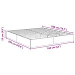 vidaXL Cadre de lit ottoman avec stockage Blanc 193 x 120 x 25 cm