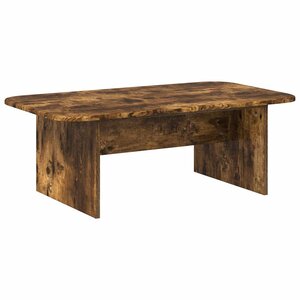 vidaXL Table basse Chêne fumé 93 x 53 x 33 cm Bois d'ingénierie